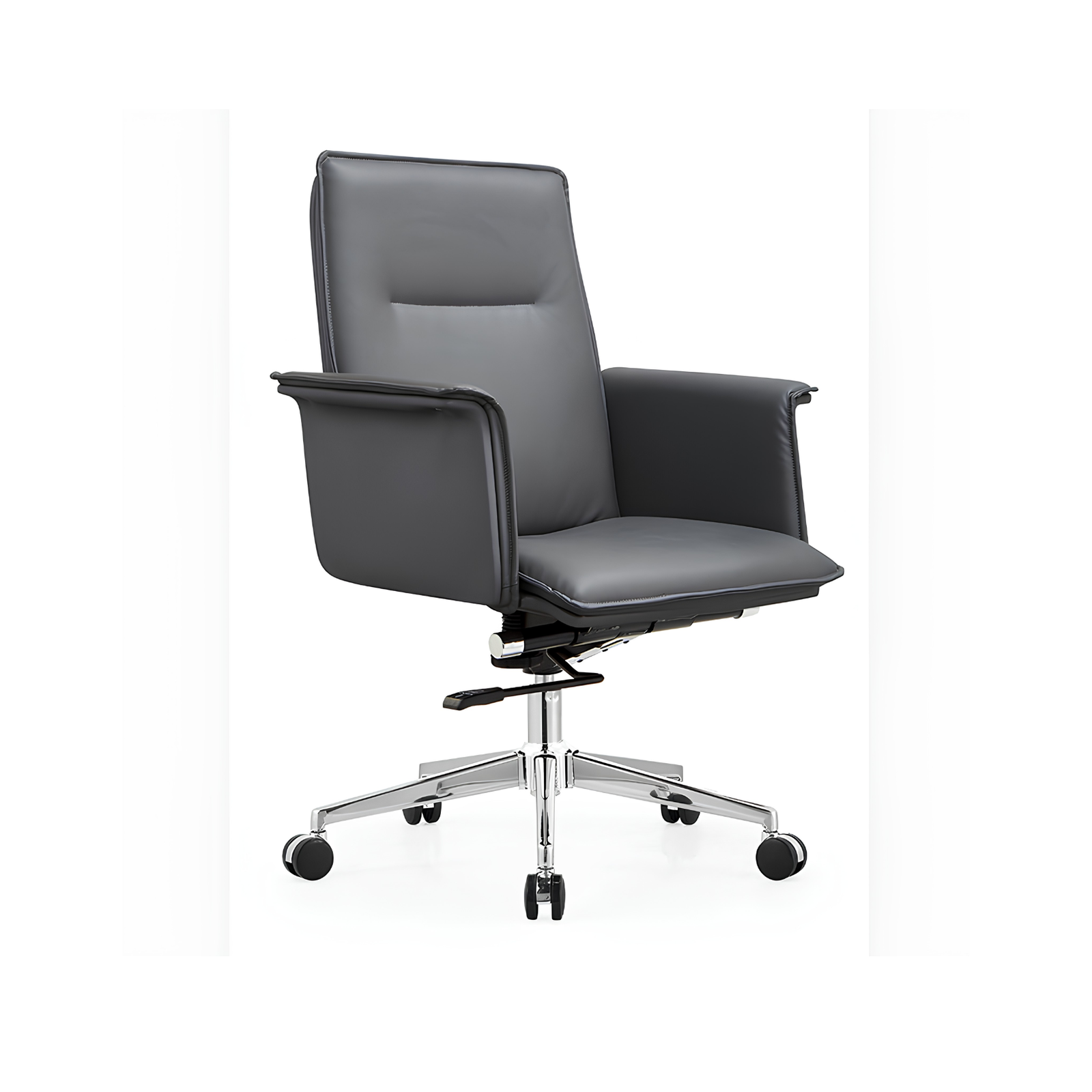 Mid-Back Leather Office Chair